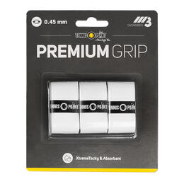 Overgrip Tennis-Point Premium Grip weiß 3er